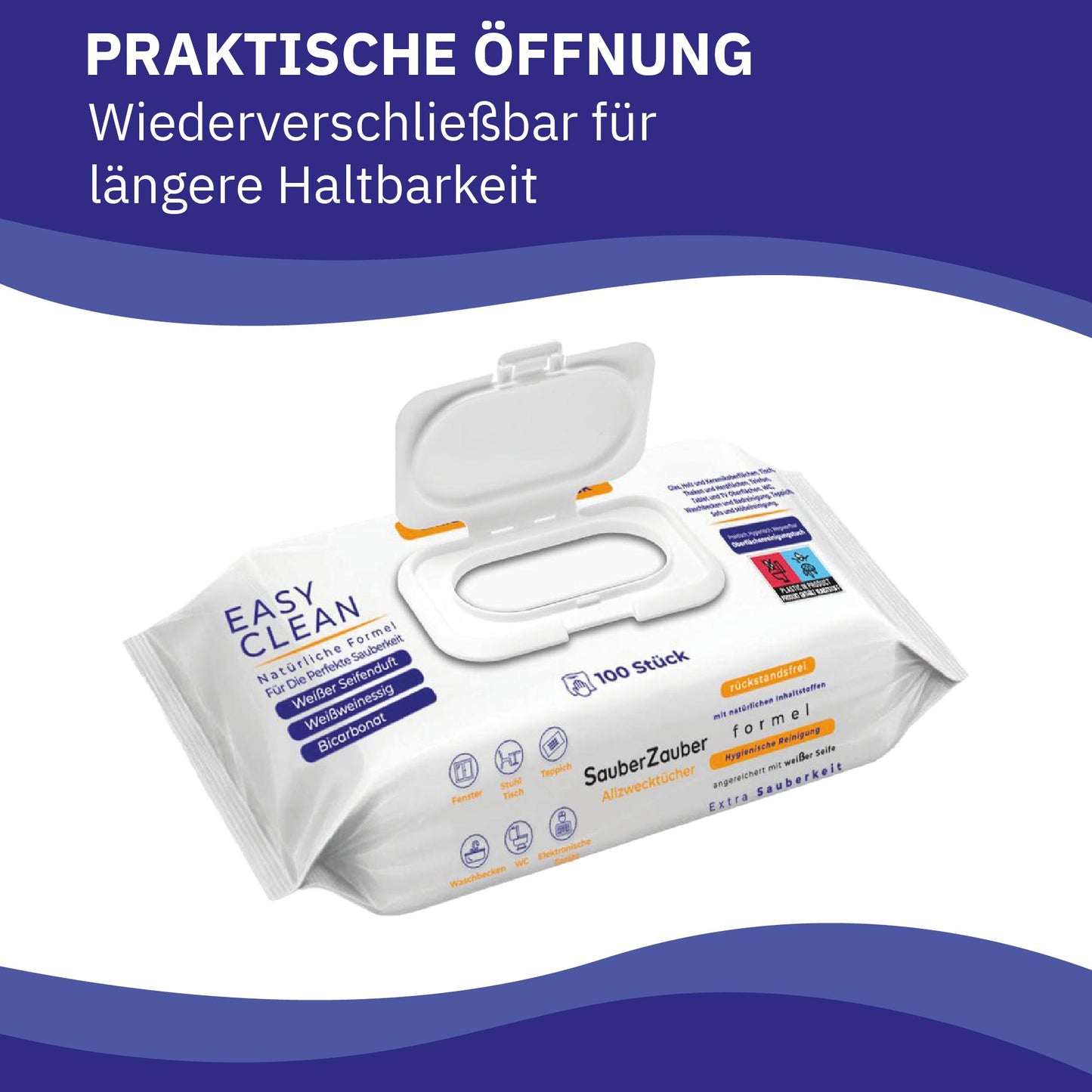 SauberZauber® Allzwecktücher 12 x 100 Stück