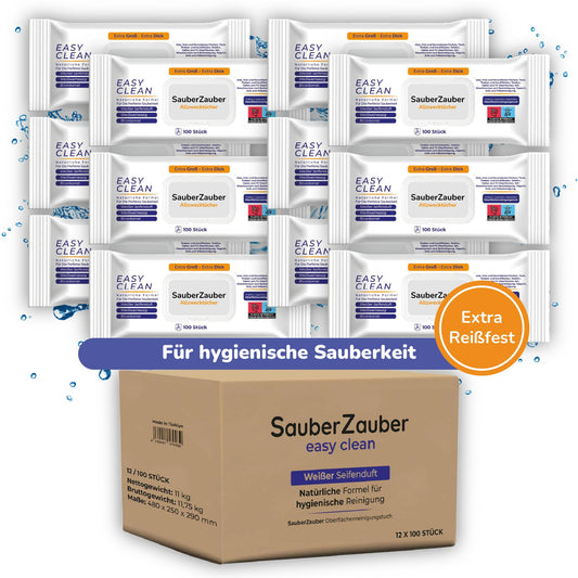 SauberZauber® Allzwecktücher 12 x 100 Stück