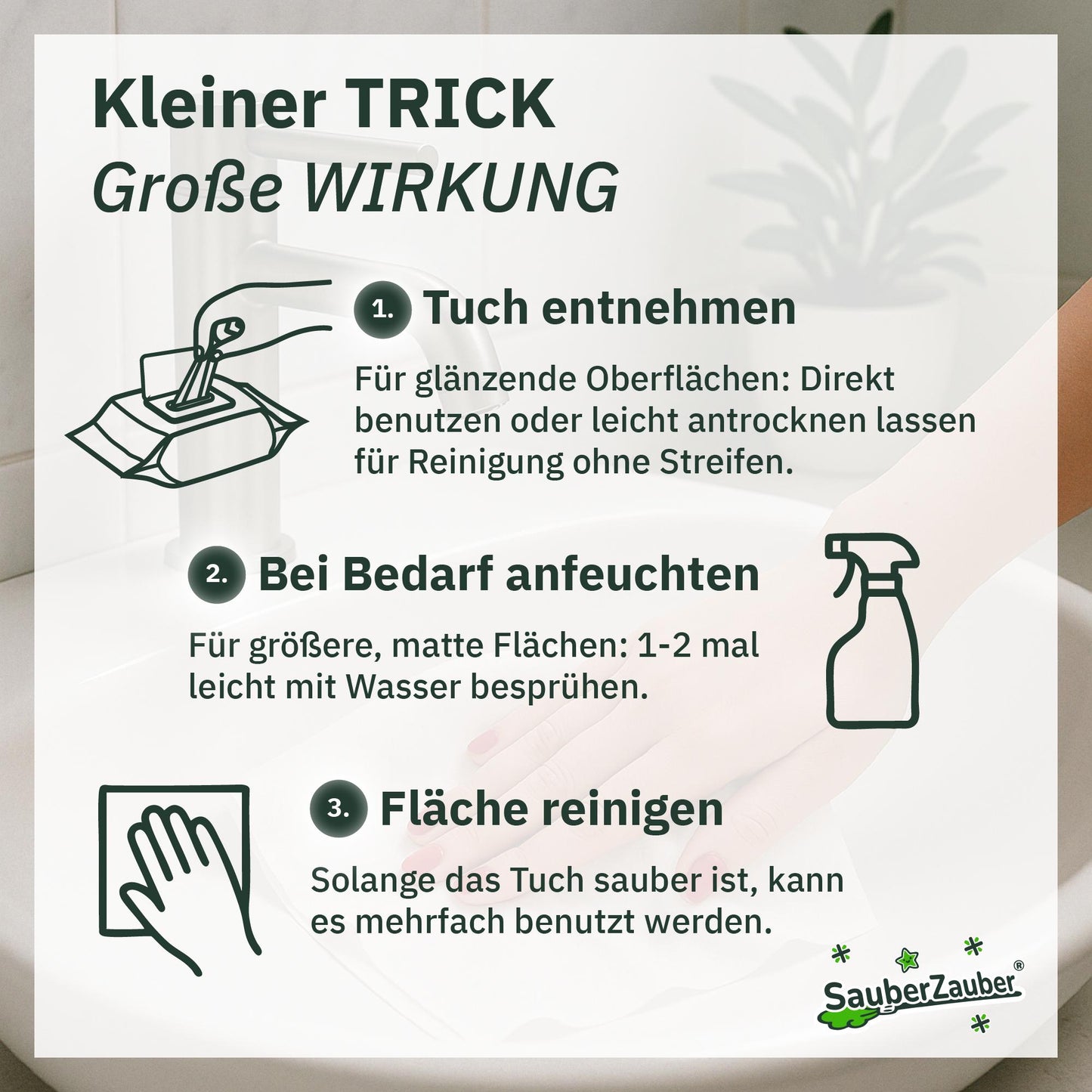 SauberZauber® Allzwecktücher 12 x 100 Stück
