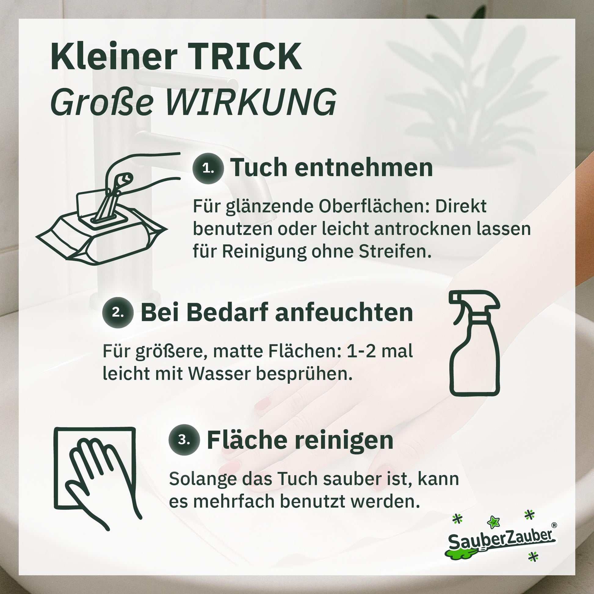 SauberZauber® Allzwecktücher 12 x 100 Stück
